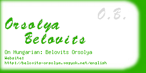 orsolya belovits business card